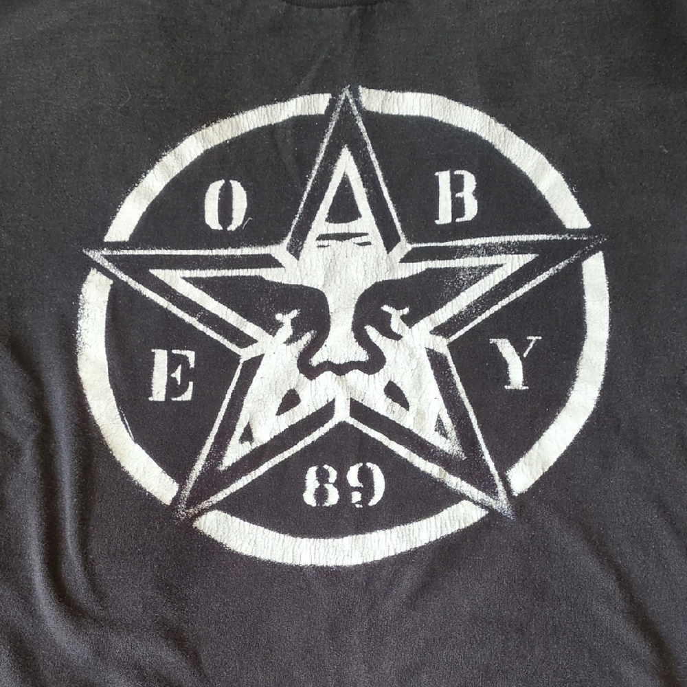 Obey Black Tee with White Star Graphic